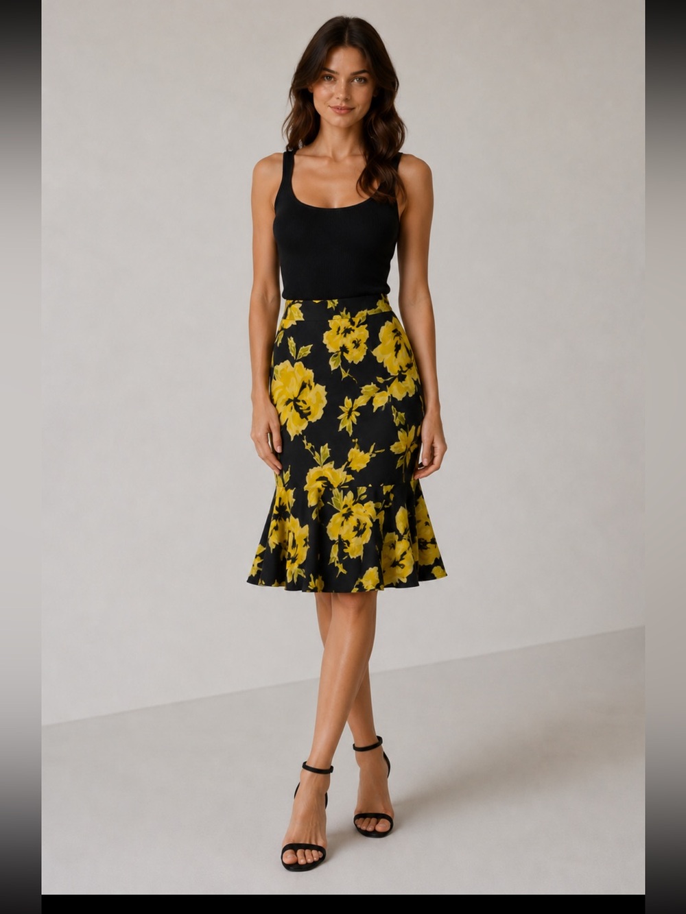 Cache Silk Blend Midi Skirt Size 4